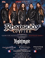 Réservez les meilleures places pour Rhapsody Of Fire + Nightmare - Rock School Barbey - Du 21 mars 2023 au 22 mars 2023