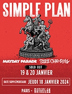 Book the best tickets for Simple Plan - Le Bataclan - From January 18, 2024 to January 20, 2024