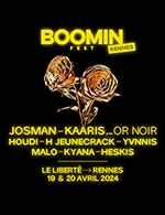 Réservez les meilleures places pour Boomin Fest - Rennes - Le Liberte - Rennes - Du 19 avril 2024 au 20 avril 2024